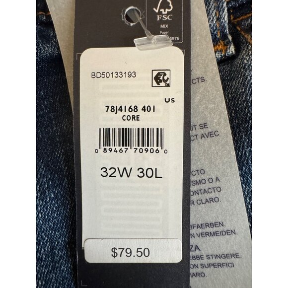 NWT Tommy Hilfiger 32X30 Mens Straight Fit Blue Denim Jeans - Picture 15 of 16